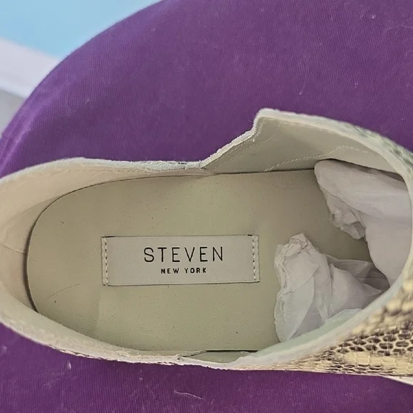 Steven New York Snake Print Sneakers - Black and Gray (NEW) - Picture 3 of 5